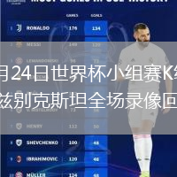 2026年6月24日世界杯小组赛K组第2轮葡萄牙vs乌兹别克斯坦全场录像回放